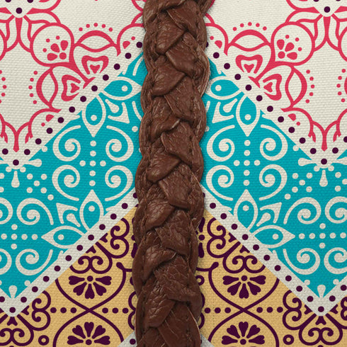 Multicoloured Geometric Half Moon Hobo Bag - Uncommongifts.in